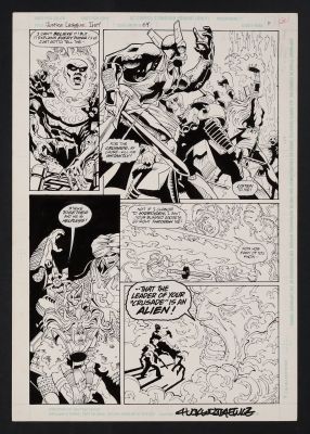 Original Art from Justice League International #64 (1994) Page 11 Pencils by Chuck Wojtkiewicz, Inks by Craig Gilmore | mycomicshop.com