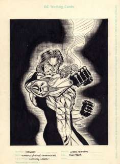 Chris Batista, Rich Faber - Batman / Superman Overpower Character Card Art - Hazard Cutting Laser - Signed