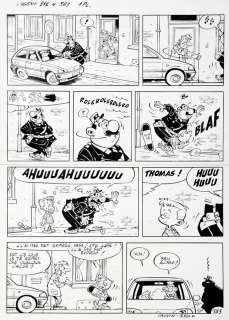 Kox - L‘Agent 212, planche-gag n°383 Ã  l‘encre…