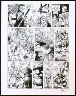 David Etien - Planche originale n°22, rustines en cases 3 et 9 - L‘Emprise - La Quête de l‘Oiseau du Temps