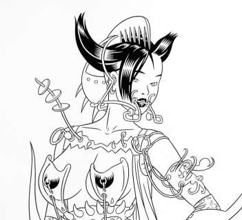 Roberto Baldazzini | Roberto Baldazzini - Illustrazione a inchiostro inedita - Page volante - Exemplaire unique | Catawiki