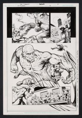 Dan Jurgens, Nelson | Original Art from Outsiders #16 (2004) Page 9 Pencils by Dan Jurgens, Inks by Nelson | mycomicshop.com (Buy It Now)