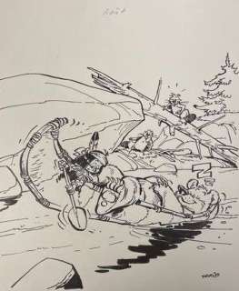 Derib | Derib - Dessin original Yakari en encre de Chine - Illustration pour la revue Yakari - (années ’80) | Catawiki