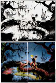 Sam Kieth - Jonny Quest #9 Double Splash (Sold Live on ‘Dueling Dealers of Comic Art‘ Episode #18 Podcast on 5-19-2021 (Re-Watch Our Funny Art Selling Show Here)