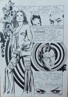 Milo Manara | Genius - Tavola originale "fullpage" - Milo Manara - Genius 009 Kali L’ Adescatrice - Page volante - (1966) | Catawiki