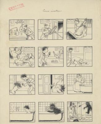 Benjamin Rabier | Illustration "Gauvre inventeur" | Galerie 9ème Art