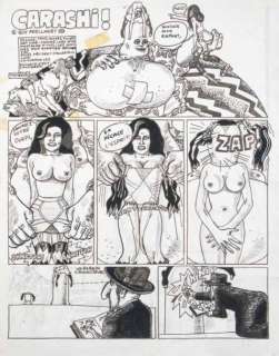 Peellaert Guy | Â«CarashiÂ» Encre de Chine pour une planche de ce récit publié | Tessier Sarrou