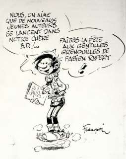 Franquin, André  (1924-1996) | FRANQUIN, ANDRÉ Magnifique dessin original sur papier libre de "Gaston | Estim Nation