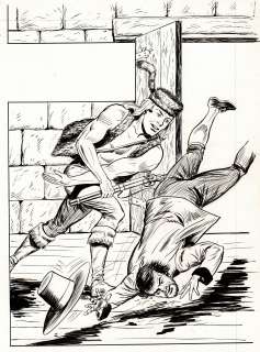 Mitton | Blek Le Roc, couverture originale à l’encre de chine pour le magazine Kiwi. | Septimus