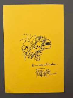 Fournier | Fournier, Jean-Claude - Dessin original dédicacé - Spirou & Fantasio | Catawiki