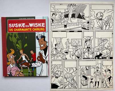 Michiel de Jong | Suske en Wiske - Originele pagina in inkt door Michiel de Jong - SOS Kinderdorpen - De charmante chirurg - Page volante - (2016) | Catawiki