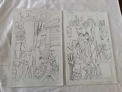 mike debalfo - Soulfire - 2 original plates/ planches originales Mike Debalfo Soulfire