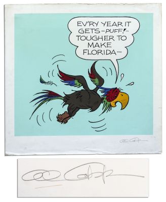 ’’Li’l Abner’’ Litho Regarding Floridian Snow Birds -- Artist Proof Labeled ’’EA 1/30’’ & Signed ’’Al Capp’’ in Pencil -- 33’’ x 31.5’’ -- Wear on Borders, Else Near Fine -- From Capp Estate | Nate Sanders