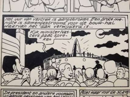 De Moor, Bob | De Moor, Bob - Oorlog in het heelal - originele pagina (pag. 8) - verschenen in Ons Volkske - (1949/1950) | Catawiki