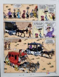 Leonardo / Morris | Lucky Luke - Mise en couleur + film cello noir - Chasse aux fantômes - P43 - (1992) | Catawiki