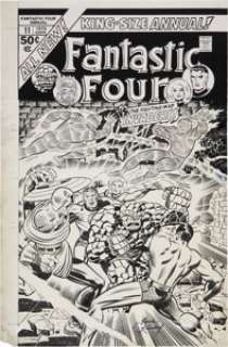 Jack Kirby and Joe Sinnott Fantastic Four Annual #11 Cover Original Art (Marvel, 1976). Whenever Kirby and - | Heritage