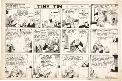 Stanley Link Tiny Tim Sunday Comic Strip Original Art Group (Chicago Tribune/N. Y. Times Syndicate, 1939-45). -