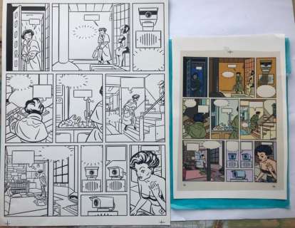 Torres, Daniel | Torres, Daniel - Original page + original colour page - Amiga mía - (1991) | Catawiki