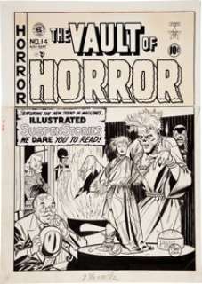 Johnny Craig Vault of Horror #14 Cover Original Art (EC, 1950). Here’s a cover drawn to terrorize all you - | Heritage