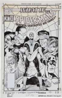 Kirk Jarvinen and John Beatty What If (...Spider-Man‘s Parents Destroyed His Family?) #61 Cover Original Art -