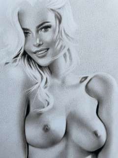 Juliana Ovsyanka | Ovsyanka, Juliana - Originele tekening - ‘Smiling beauty’ Formaat: 29 x 42 cm. | Catawiki