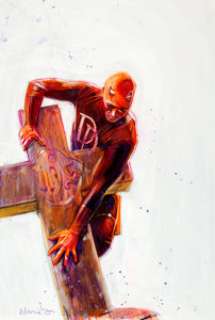 Tommy Lee Edwards Daredevil #83 Cover Original Art (Marvel, 2006). Tommy Lee Edward‘s poignant cover illustration -