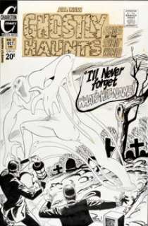Steve Ditko Ghostly Haunts #27 Cover Original Art (Charlton, 1972). This offbeat spook cover by the great Steve Ditko - | Heritage