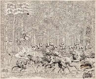 Spain Rodriguez San Francisco Comic Book #4 Double-Page Illustration Original Art (Print Mint, 1973). A -