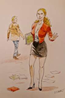 Falque / Convard / Divers Auteurs | Le Triangle Secret T1 - Le Testament du fou + dessin original couleur - C - EO - (2000) | Catawiki