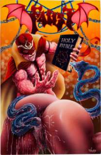 Tim Vigil Faust #5 XXX-Rated Painted Cover Original Art (Rebel Studios, 1992). Fans of Faust know the depths of -