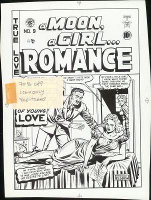 EC LIBRARY PRODUCTION MATERIAL COVER STAT- a Moon, a Girl.... Romance NO.9 | Russ Cochran
