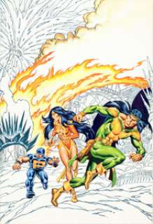 Jean Frisano (attributed) Strange #205 Cover Painting Original Art (Editions Lug, 1987). Given their -