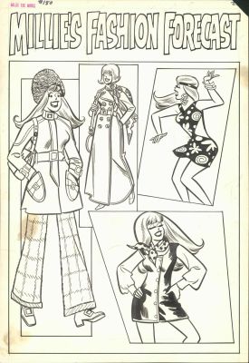 Goldberg-Millie the Model #180- Fashion pg - Original Art | Russ Cochran