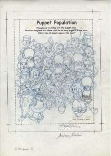 Andrea Nicolucci | Pinocchio - Puppet Population - Original Drawing by Sara Storino and Andrea Nicolucci - (2000) | Catawiki