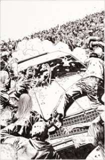 Charlie Adlard Walking Dead #59 Cover Original Art (Image, 2009). One of the first Walking Dead comic -