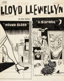 Daniel Clowes Lloyd Llewellyn #6 Cover Original Art (Fantagraphics, 1987). If there ever was a modern-day -