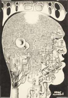 Robert Crumb Head #1 Unused Cover Original Art (1967). R. Crumb’s first year in San Francisco found the - | Heritage
