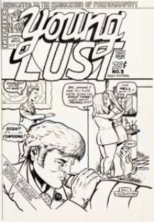 Bill Griffith Young Lust #3 Cover Original Art (Last Gasp, 1972). Young Lust was a parody of mainstream -