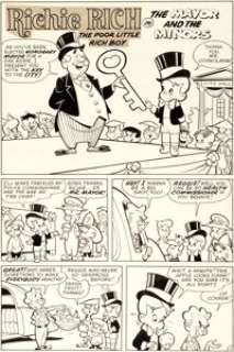 Warren Kremer Little Dot #22 Complete 5-Page Story Richie Rich Original Art (Harvey, 1957). An early Richie -