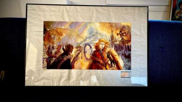 Jean-Louis Thouard | La Quête d’Ewilan, Couverture originale du tome 3 "L’Île du Destin", série de roman d’héroic fantasy de Pierre Bottero. | Galerie 9ème Art