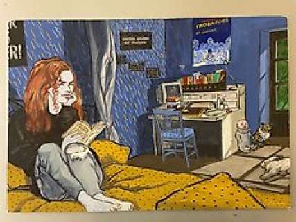 Cabanes, Max - Cabanes, Max - Dessin original couleur - Les Correspondances de Pierre Christin - (1999)