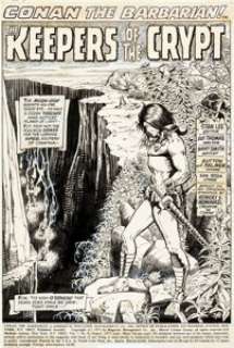 Barry Smith, Tom Sutton, and Tom Palmer Conan the Barbarian #8 Splash Page 1 Original Art (Marvel, 1971). -