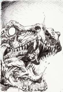 John McCrea Hitman #44 Cover and Preliminary Sketch Original Art (DC, 1999). Tommy Monaghan and Natt the -