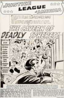 Mike Sekowsky and Bernard Sachs Justice League of America #16 Splash Page 1 Original Art (DC, 1962).... | Heritage