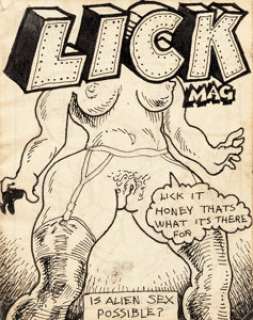 Robert Crumb, S. Clay Wilson, and Spain Rodriguez - Lick Mag Unpublished "Jomo" Original Art (1969).