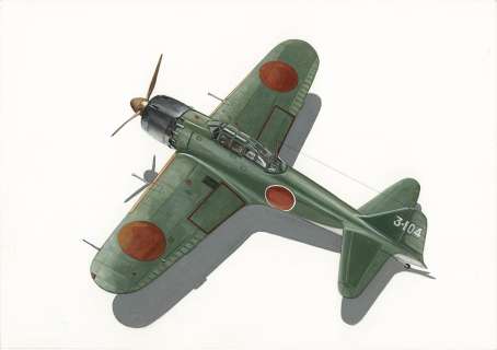 Bunya Watanabe - Hand Drawn Illustration "Zero Fighter Type 52" | Mandarake (Big Web)