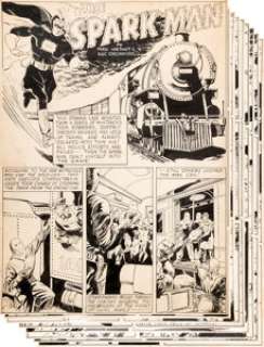 Reg Greenwood Sparkler Comics #7 Complete 10 Page Story "The Spark Man" Original Art (United Features Syndicate, 1... (Total: 10 Original Art) | Heritage