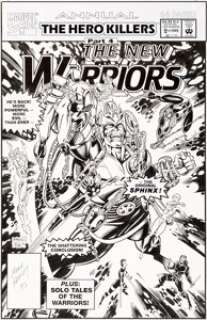 Mark Bagley and Randy Emberlin New Warriors Annual #2 Cover Original Art (Marvel, 1992). The Sphinx -