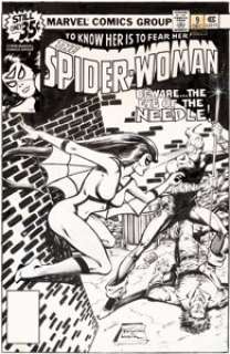 Carmine Infantino and Bob Wiacek Spider-Woman #9 Cover Original Art (Marvel, 1978). Ex-Editor in Chief of -