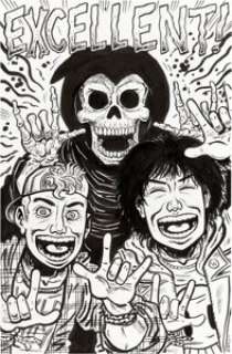 Evan Dorkin Bill and Ted‘s Excellent Adventure Illustration Original Art (2015)....